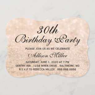 30e Champagne Fab Glam Invitation de fête d'annive