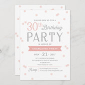 30e Confetti Uitnodiging | Birthday (Voorkant / Achterkant)