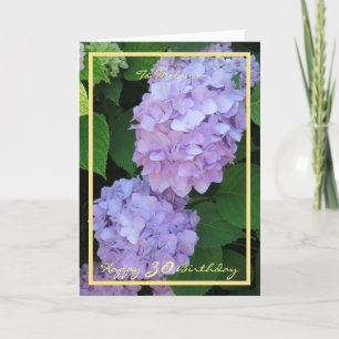 30e dag Melanie Hydrangeas Elegant Gold Lijst Kaart