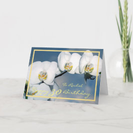 30e dag Rachel White Orchids Elegant Gold Lijst Kaart