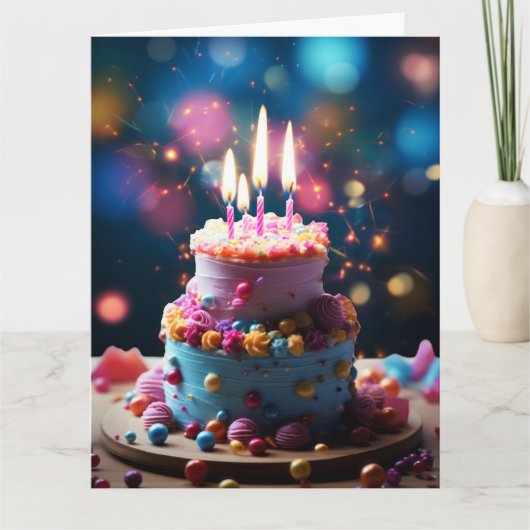 30E FABULEUSE CARTE D'ACCUEIL DE GÂTEAU D'ANNIVERS (Devant)