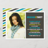 30e foto verjaardag uitnodiging (Voorkant / Achterkant)