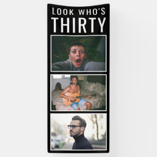 30e geboortedag fotobanner spandoek