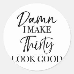 30e geboortedag ronde sticker