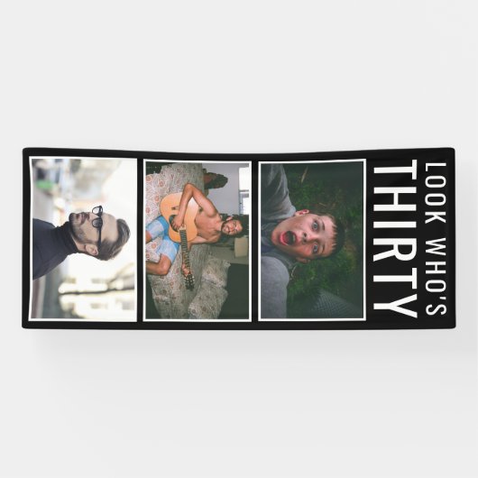 30e geboortedagfoto-banner spandoek (Horizontaal)