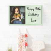 30e groene foto Happy Birthday Spandoek (Insitu)