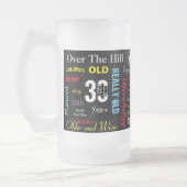 30e Happy BIrthday in een graffiti stijl Matglas Bierpul (Links)