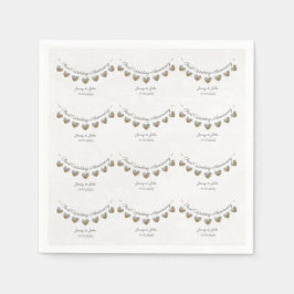 30e huwelijksfeest met een hartslag servet