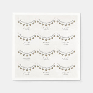 30e huwelijksfeest met een hartslag servet