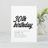 30e Invitation de fête d'anniversaire (Debout devant)