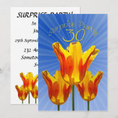 30e Invitation de fête d'anniversaire surprise (Devant / Derrière)