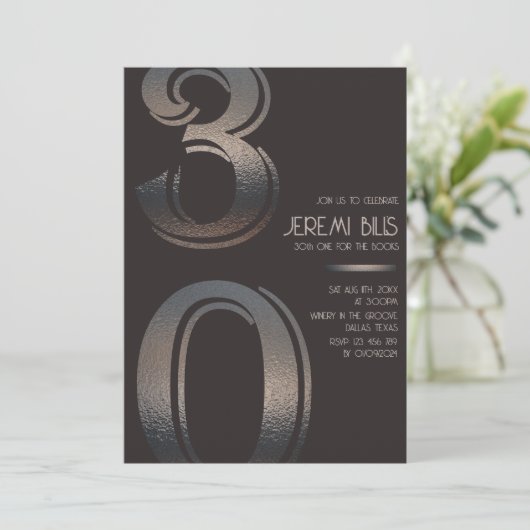 30e Invitation minimaliste (Debout devant)