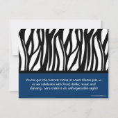 30e Invitations Blue Zebra (Dos)