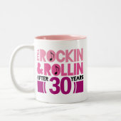 30e Jubileum bruiloft Tweekleurige Koffiemok (Links)