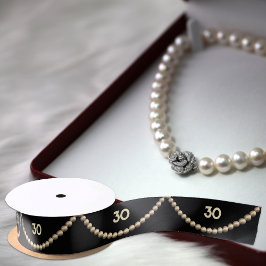 30e Jubileum / Chic Birthday Pearls - nummer Lint
