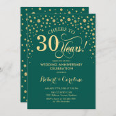 30e Jubileum - Emerald Green Gold Kaart (Voorkant / Achterkant)