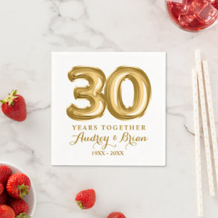 30e Jubileum gepersonaliseerd Servet