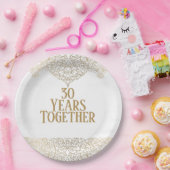 30e Jubileum Gold Lace op Bord van whitepaper (Feest)