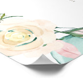 30e Jubileum Hartschrift Bloemen Welkomstbord Poster (Hoek)