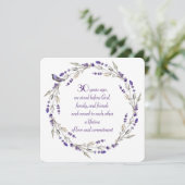 30e Jubileum Lavender Wreath Kaart (Staand voorkant)
