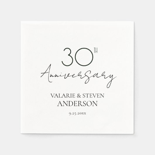 30e Jubileum Minimaal Servetten (Voorkant)