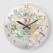 30e Jubileum Rozen Floral Pearl Grote Klok (Voorkant)