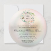 30e Jubileum Rozen Floral Pearl Kaart (Achterkant)