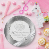 30e Jubileum voor bruiloft - Pearl en Silver Papieren Bordje (Feest)