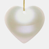 30e Jubileum voor bruiloft Pearl Heart Keramisch Ornament (Achterkant)