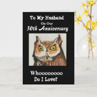 30e Jubileum voor mijn man Funny Owl