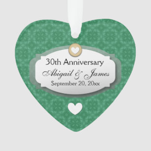 30e Jubileum Wedding Jubileum Green Z08 Ornament