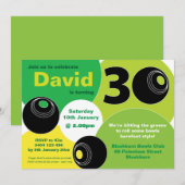 30e Lawn Bowls Barefoot Bowling Verjaardag Kaart (Voorkant / Achterkant)