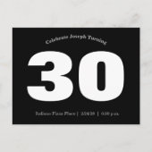 30e Man verjaardag Uitnodiging Briefkaart (Voorkant)