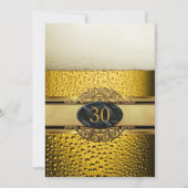 30e Mans Beer Black Gold Birthday Party Kaart (Voorkant)