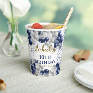 30e marineballonnen van de Birthday Party Papieren Bekers