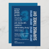 30e Matig Blauw-Wit DRIE OH! Kaart (Voorkant / Achterkant)