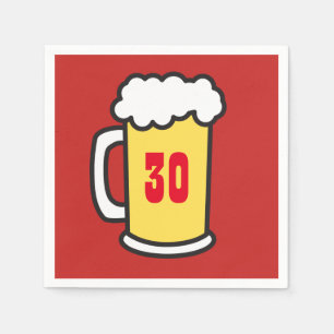 30e Mijlpaal Birthday Party Beer Napkins Servet