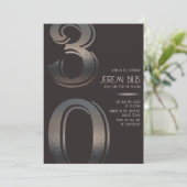 30e minimalistische uitnodiging (Staand voorkant)