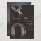 30e minimalistische uitnodiging (Voorkant / Achterkant)