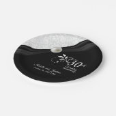30e ontwerp van het Jubileum Pearl & Black Wedding Papieren Bordje (Gekanteld)