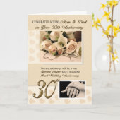 30e parel anniversarium mama en papa kaart (Gele Bloem)