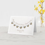 30e parel trouwjubileum hart slinger kaart (Gele Bloem)