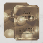 30e Parelhuwelijk Jubileum Nostalgie Uitnodigingen (Voorkant / Achterkant)