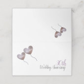 30e pareljubileum paarse hartballonnen (Buitenkant ongevouwen)