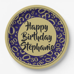 30e Partij Willekeurige Nummer Patroon Zwart/Goud Papieren Bordje
