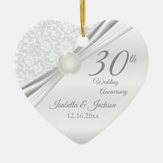30e Pearl-Jubileum Keramisch Ornament (Voorkant)