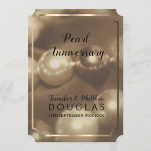 30e Pearl Wedding Jubileum Nostalgia Invites © Kaart