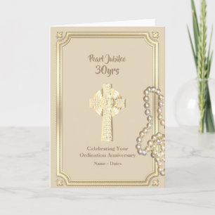 30e priesterwijding Pearl jubileum Priester geeste Kaart