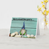 **30e** SOUHAITS D'ANNIVERSAIRE DE LA Carte GNOME  (Fleur jaune)