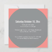 30e THREEOH gris et rose ! photo invitation d'anni (Dos)